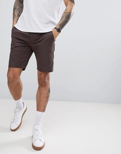 Коричневые шорты чиносы скинни ASOS DESIGN-Коричневый