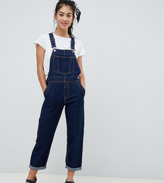 Джинсовый комбинезон ASOS DESIGN Petite-Голубой