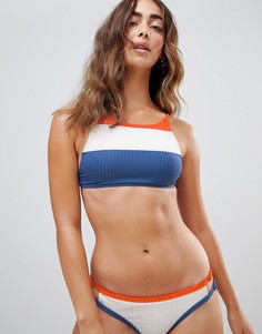 Укороченный бикини-топ в стиле колор блок RVCA-Многоцветный