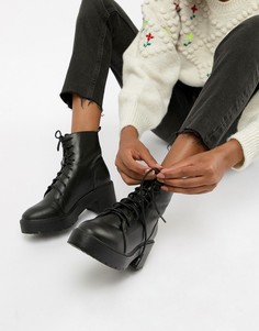 Ботинки на шнуровке ASOS DESIGN Raider-Черный
