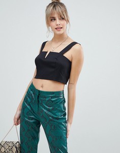 Бралетт с V-образным вырезом ASOS DESIGN-Серебряный