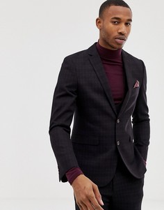 Приталенный пиджак в клетку Harry Brown-Синий