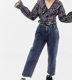 Темные выбеленные джинсы в винтажном стиле COLLUSION Petite x006-Синий