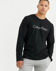 Хлопковый лонгслив Calvin Klein comfort-Черный