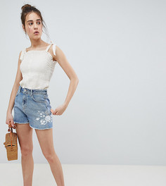 Джинсовые шорты с вышивкой Pimkie-Синий