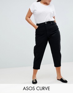 Черные джинсы бойфренда ASOS DESIGN Curve-Черный