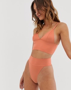 Стринги с высоким вырезом по бедру ASOS DESIGN-Оранжевый