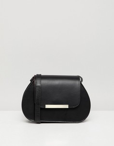 Маленькая кожаная сумка ASOS DESIGN-Черный