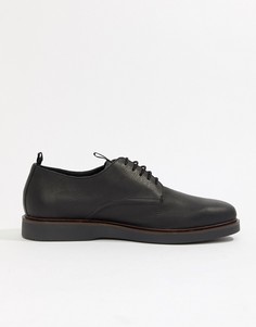 Черные кожаные туфли дерби H By Hudson-Черный цвет