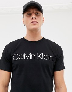 Черная футболка с логотипом Calvin Klein-Черный