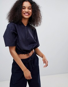 Худи укороченного кроя Monki-Синий