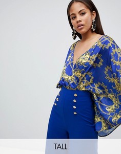 Боди с принтом Flounce London Tall-Мульти