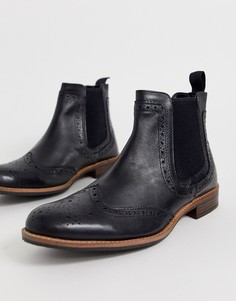 Черные ботинки челки с отделкой броги Silver Street-Черный