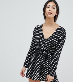 Ромпер в горошек Miss Selfridge Petite-Мульти