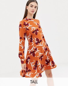 Оранжевое платье мини Y.A.S Tall-Мульти
