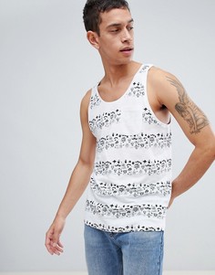 Майка со сплошным принтом черепов Tom Tailor-Белый