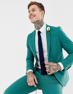 Зеленый облегающий пиджак Twisted Tailor