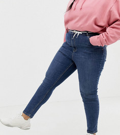Выбеленные облегающие джинсы COLLUSION Plus x001-Синий
