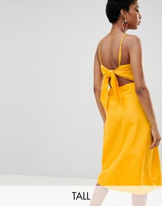 Желтое платье миди с вырезами на спине Vero Moda Tall-Желтый