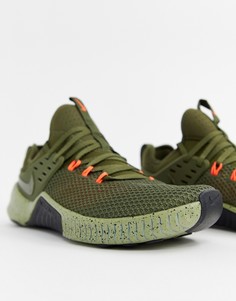Кроссовки цвета хаки Nike Training Metcon ah8141-342-Зеленый