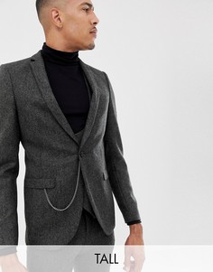 Темно-серый супероблегающий пиджак Twisted Tailor
