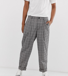 Брюки в клетку ASOS MADE IN KENYA-Серый