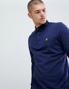 Футболка-поло с длинными рукавами Lyle & Scott-Темно-синий