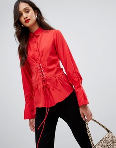 Рубашка с длинными рукавами AX Paris-Красный