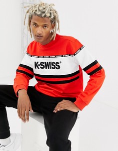 Красный свитшот со вставкой K-Swiss Fresno