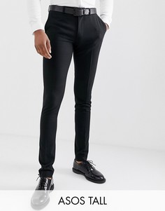 Черные супероблегающие строгие брюки ASOS DESIGN Tall-Черный