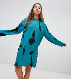 Платье мини с длинными рукавами и принтом Weekday-Мульти