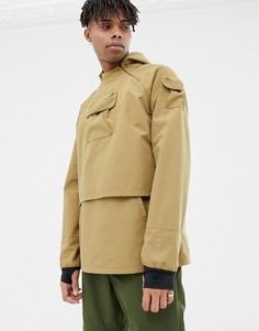Куртка без застежки в стиле милитари из водоотталкивающей ткани ASOS 4505-Бежевый