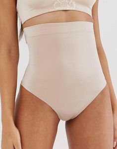 Бежевые корректирующие стринги с завышенной талией Spanx - Suit Your Fancy-Бежевый
