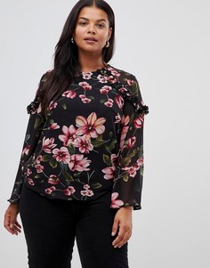 Блузка с цветочным принтом Lovedrobe-Мульти