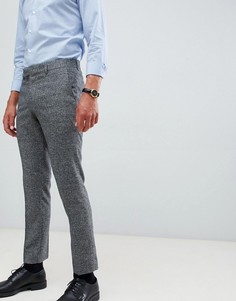Серые фактурные укороченные брюки зауженного кроя Farah Thornville-Серый