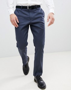 Темно-синие узкие брюки Twisted Tailor-Темно-синий