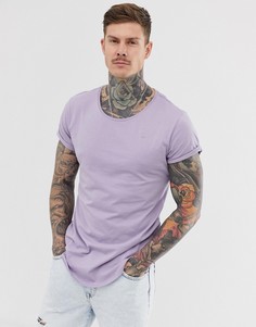 Удлиненная сиреневая футболка G-Star Vontoni-Фиолетовый