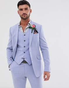 Сиреневый приталенный пиджак ASOS DESIGN wedding-Фиолетовый