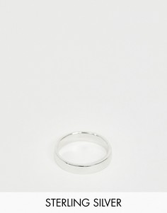Широкое кольцо из стерлингового серебра ASOS DESIGN-Серебристый