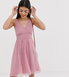 Платье со сборками Vero Moda Petite-Розовый