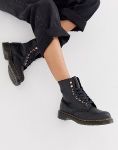 Черные кожаные ботильоны Dr Martens 1460-Черный