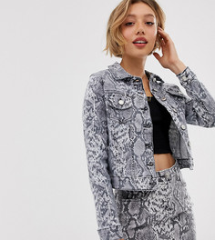Джинсовая куртка со змеиным принтом Parisian Petite-Мульти