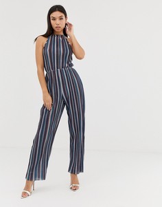 Комбинезон в полоску с широкими штанинами AX Paris-Мульти