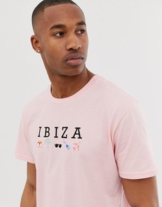 Футболка Urban Threads Ibiza-Розовый