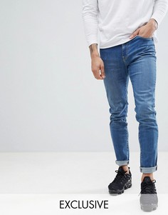 Средне выбеленные контрастные зауженные джинсы Brooklyn Supply Co.-Синий