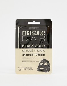 Маска-салфетка с активированным углем и частицами 24-каратного золота MasqueBAR Black Gold-Бесцветный