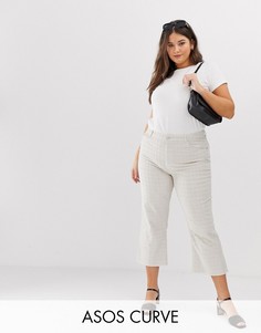 Укороченные расклешенные джинсы ASOS DESIGN Curve Egerton-Коричневый