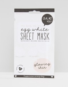 Тканевая маска для сияющей кожи с яичным белком Oh K!-Бесцветный