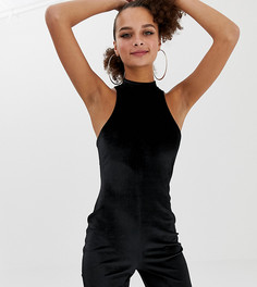 Бархатный комбинезон-трико COLLUSION-Черный