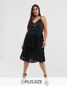 Плиссированная многоярусная юбка миди Unique21 Hero-Черный